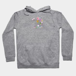 Decorative springtime abstract flowers Hoodie